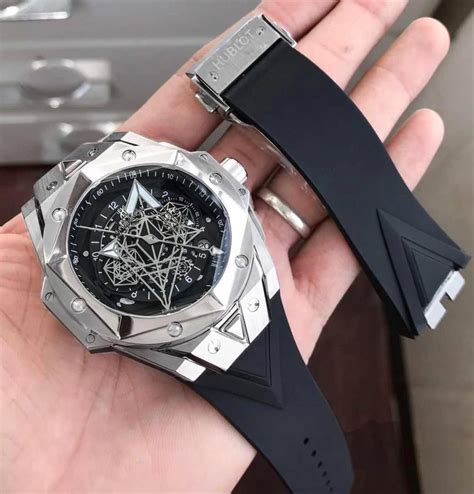 black and silver hublot watch|all black Hublot.